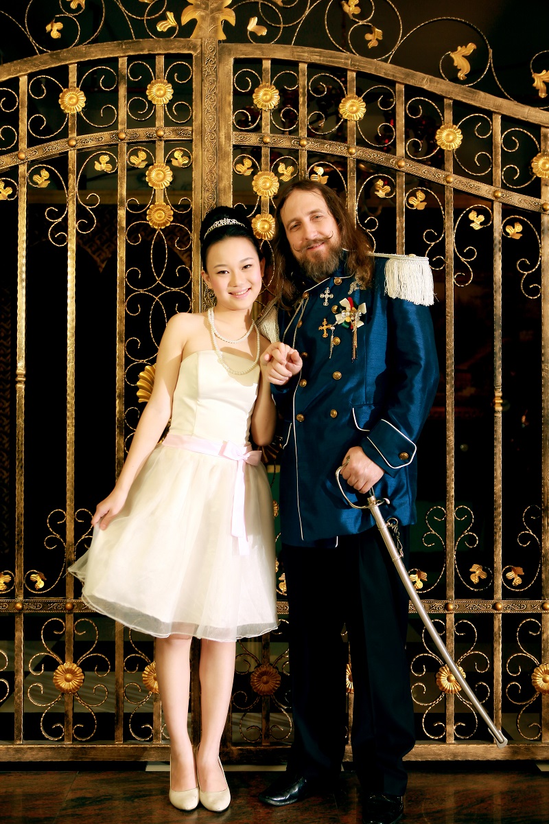 Me and my lovely daughter at the wedding photo shoot.