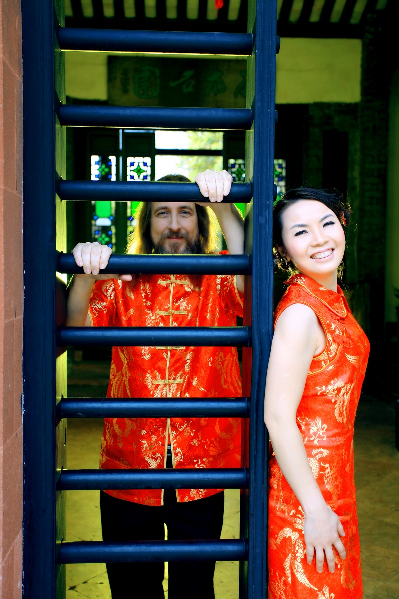 Barred doorway at KeYuan park in Dongguan