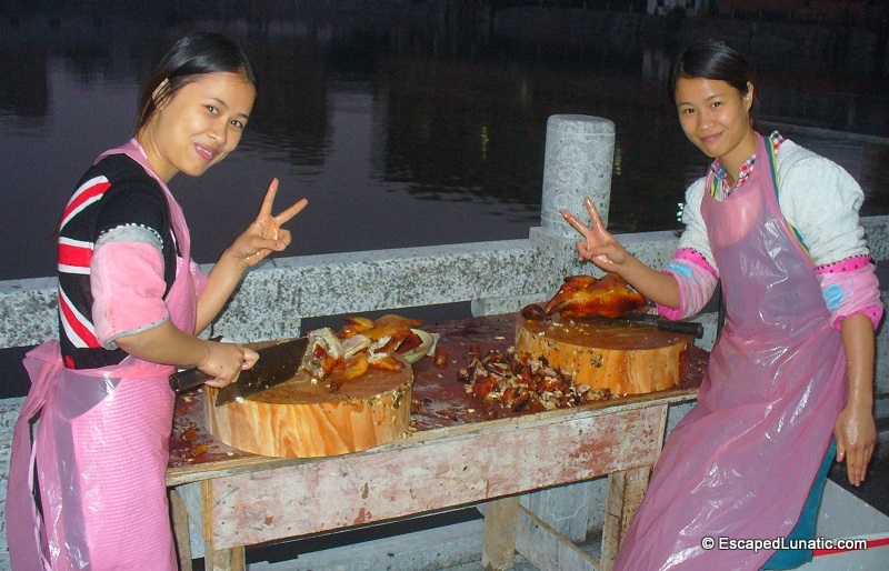 Goose Disassembly Girls hard at work.