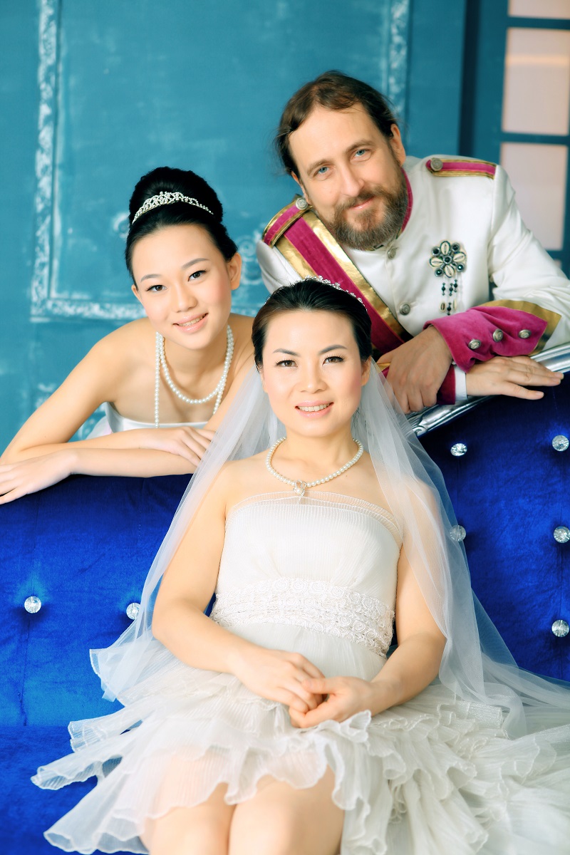 Me with my lovely darlings on the long blue sofa