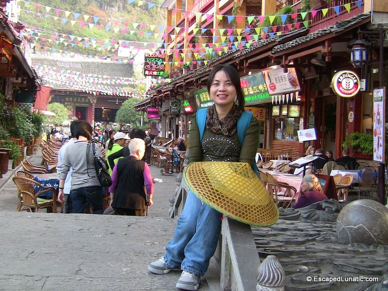 Looking for dinner on West Street in Yangshuo.