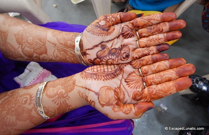 Indian henna wedding tattoos - palms
