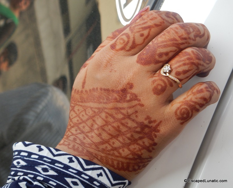 And another hand tattooed for an Indian wedding