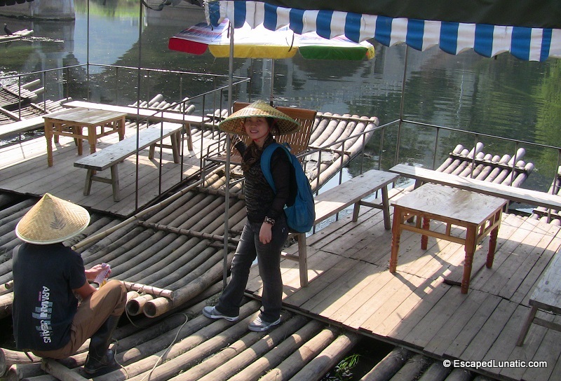 Finding our raft for our Big Fat Guangxi Honeymoon.