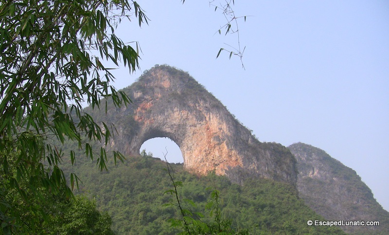 Hey look, someone cut a hole in the hill!