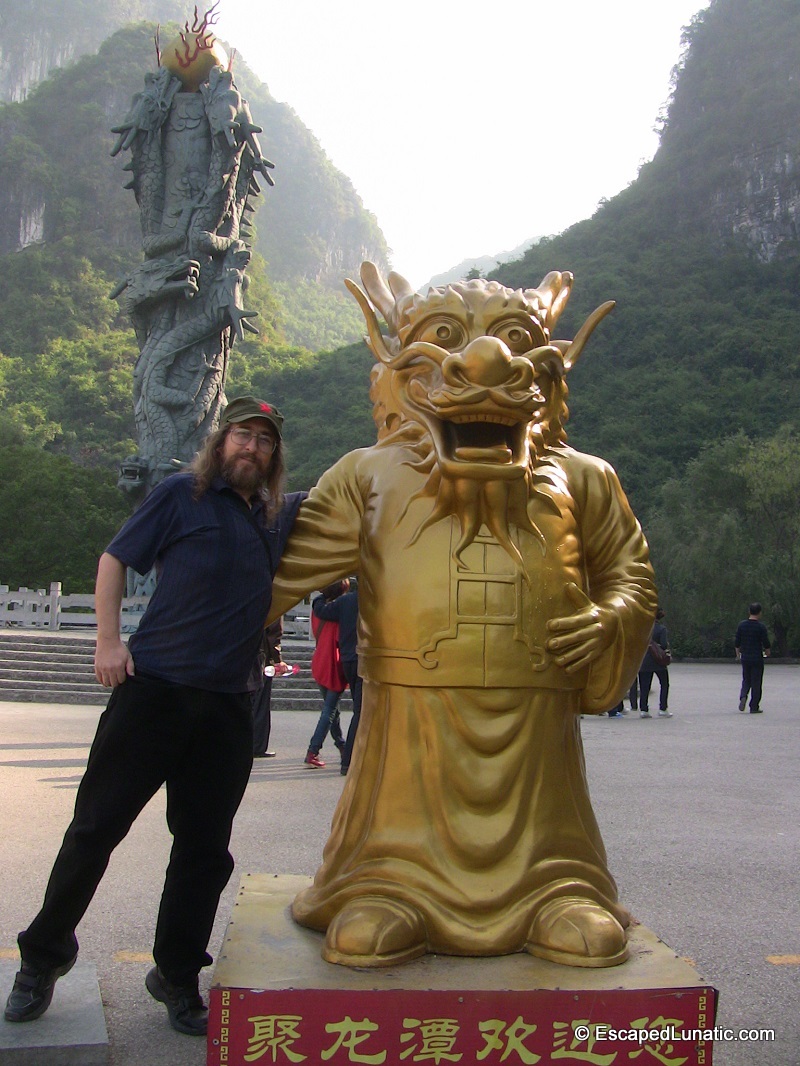 A friendly dragon met during My Big Fat Guangxi Honeymoon