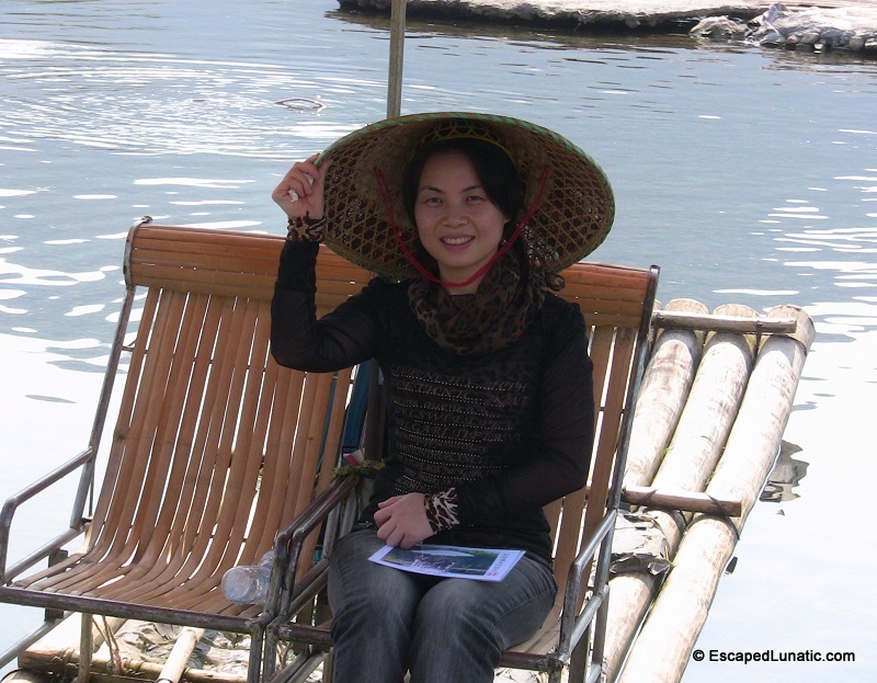 My wife on our honeymoon raft trip.