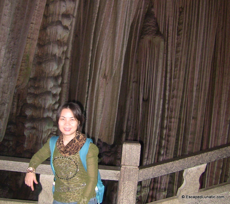My wife in Silver Cave, Yangshuo on My Big Fat Guangxi Honeymoon.