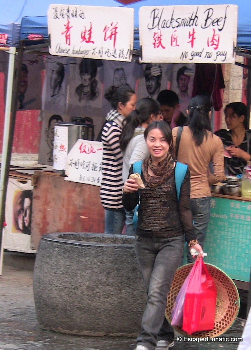 Tasty meat snacks on West Street in Yangshuo