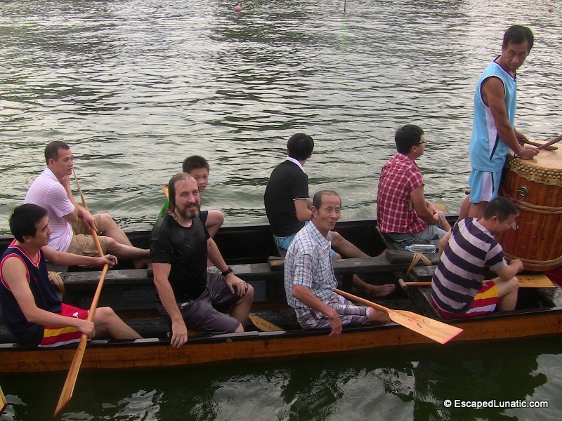 After swimming with dragons, there was still time to paddle.