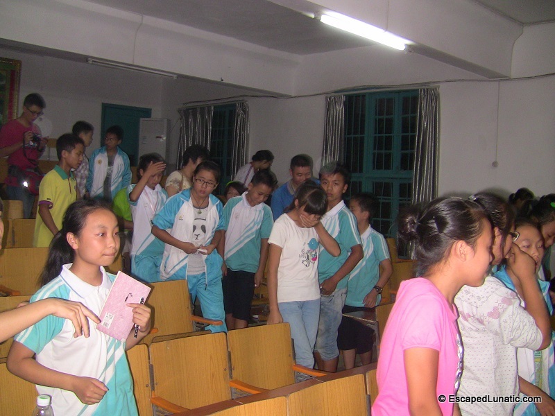 Children in the first school we visited with our charity group