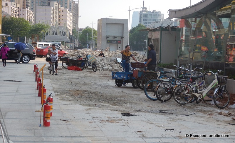 Dongguan's Great Wall of Fire Extinguishers