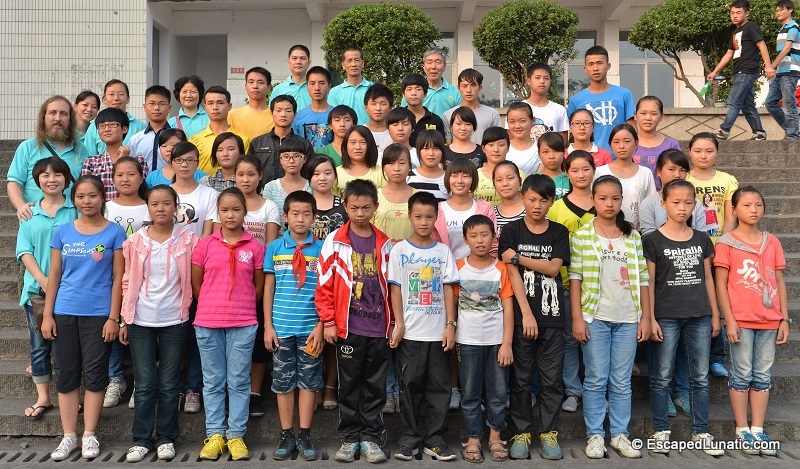 Group shot at the school