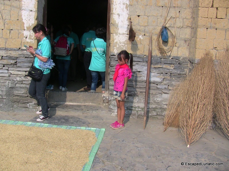 In front of her house - Just before saying goodbye