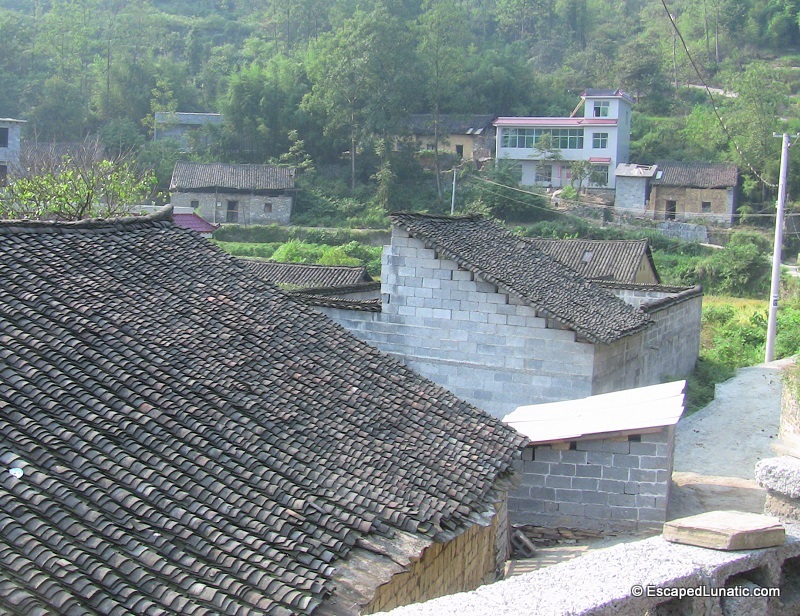 A few of the houses in her village outside of FengHuang