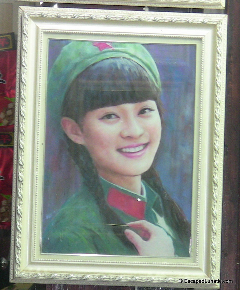 PLA Soldier Girl Painting