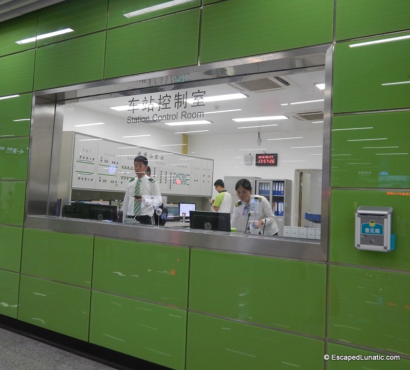 QiFeng Station Control Room - White inside, but green outside