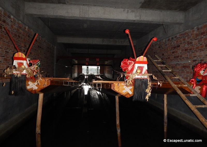 Three 30 meter dragon boats