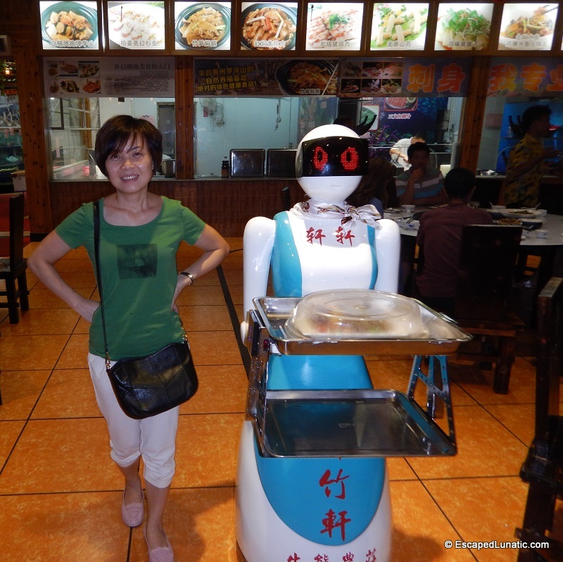 My lovely wife and one of the lovely bot girls.