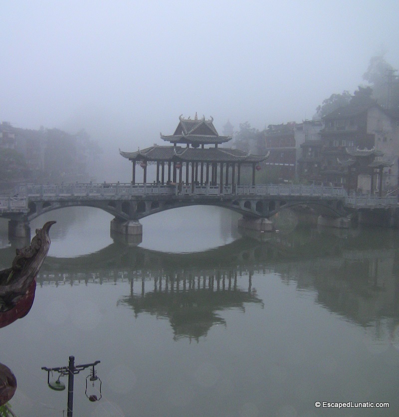 Bridge in the Mist on the last day of Mission Second Honeymoon, FengHuang