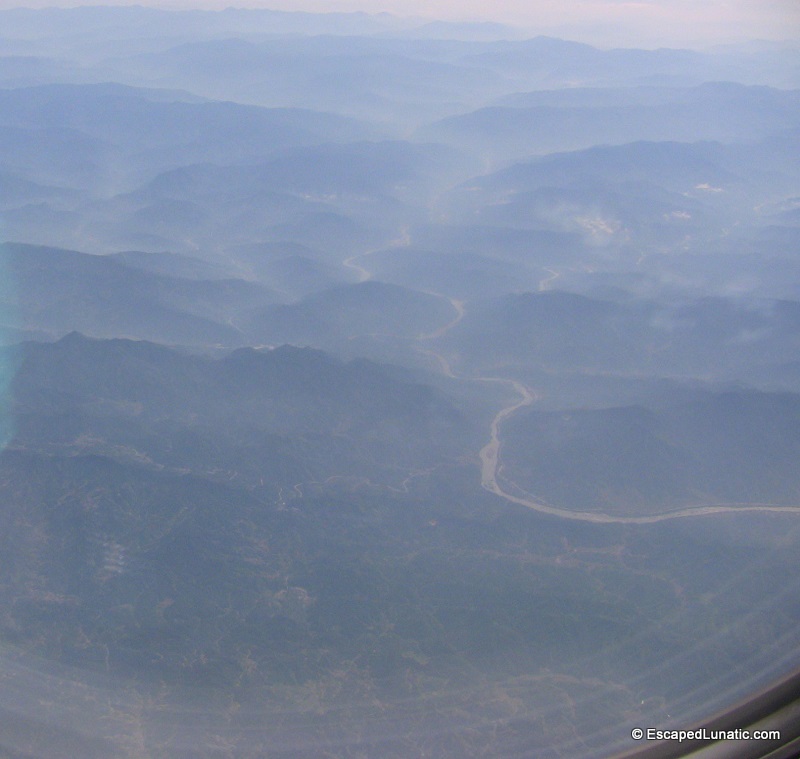 View from the plane window while flying back from Mission Second Honeymoon.